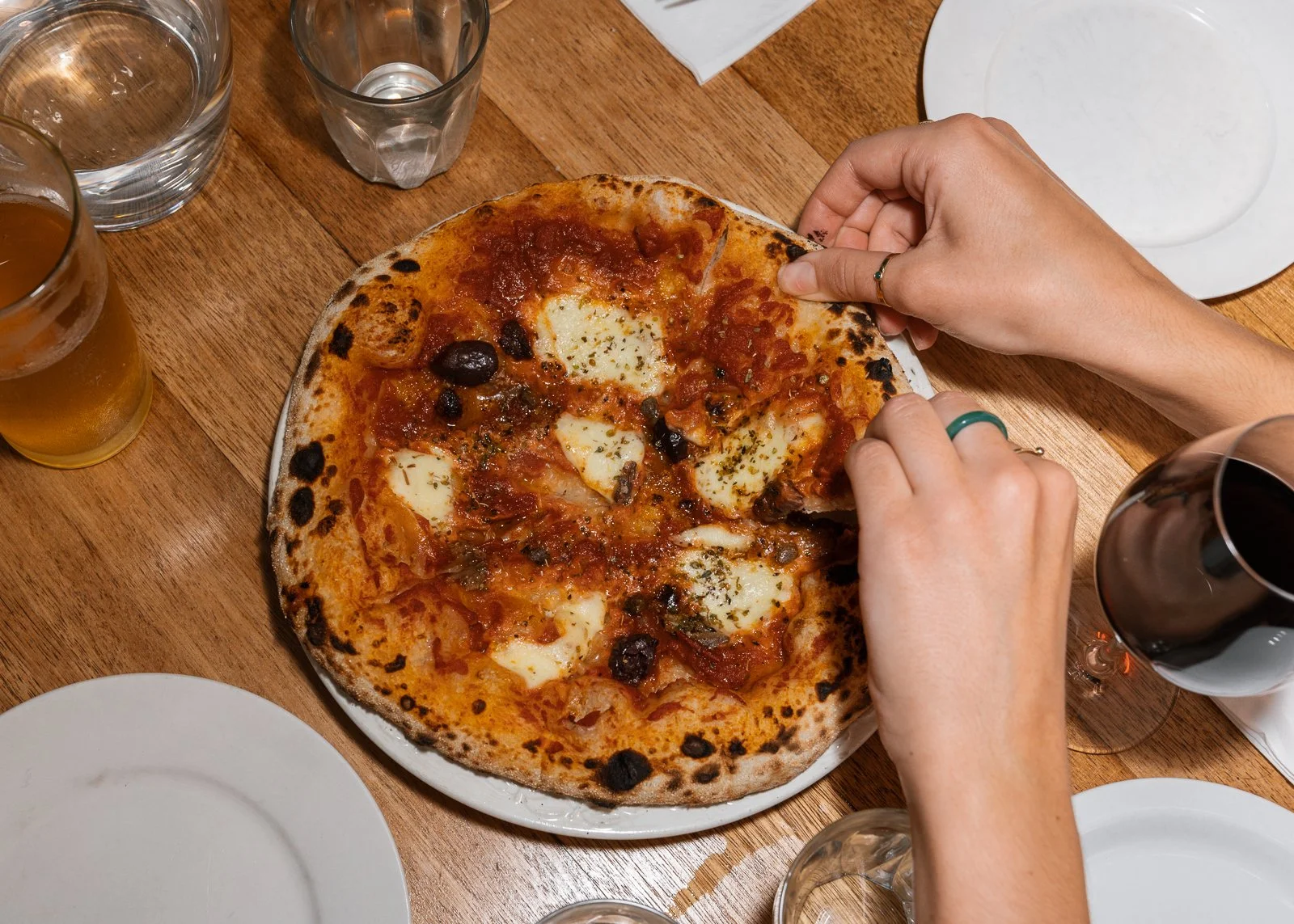 La Perla Italian restaurant interior and wood-fired pizza 4